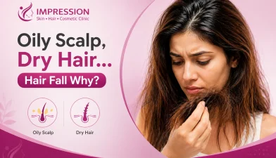 oily scalp hair fall